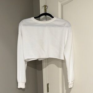 SHEIN White Cropped Sweatshirt